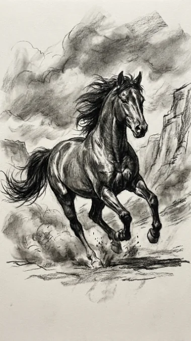 Charcoal Horse